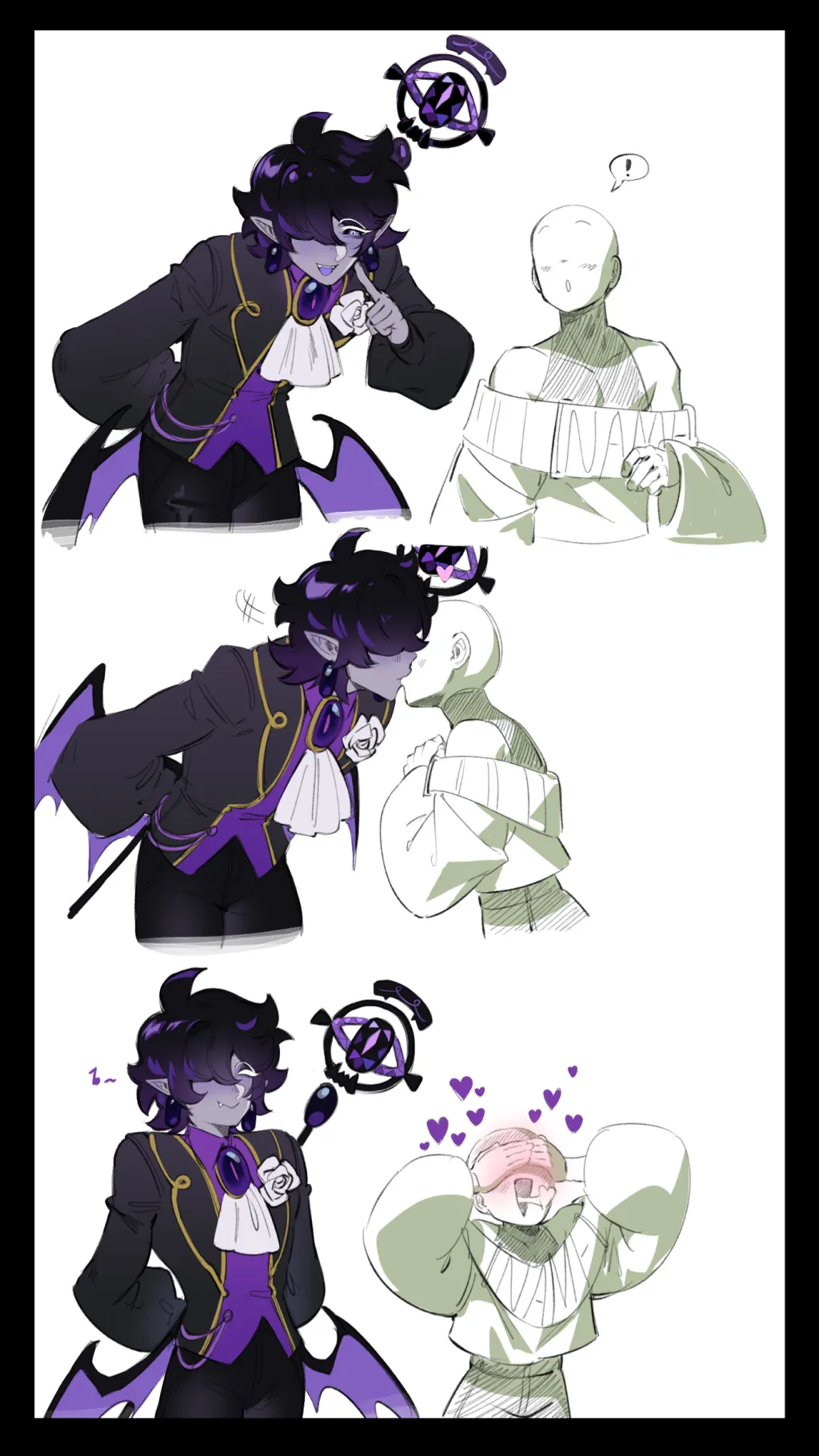 ai character: Black sapphire x u background