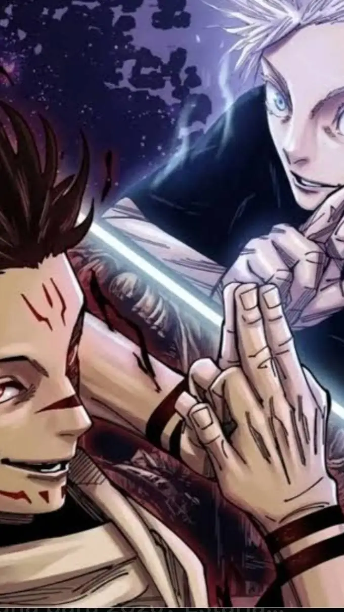 ai character: gojo vs sukuna background
