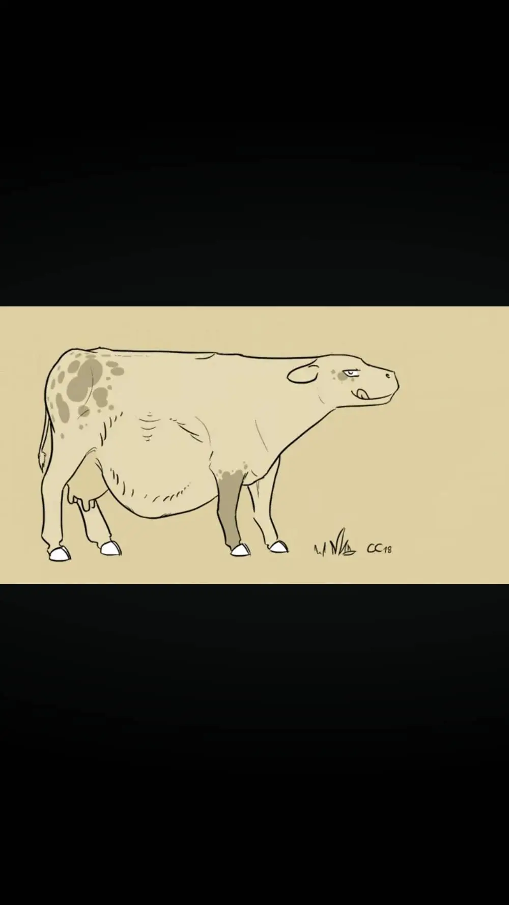 ai character: cow background
