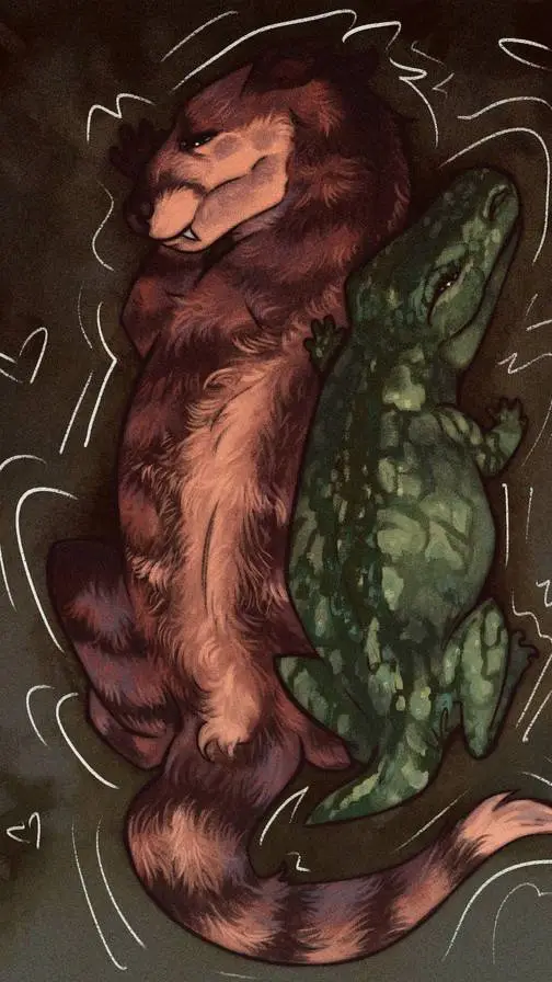 ai character: thrinaxodon x broo background