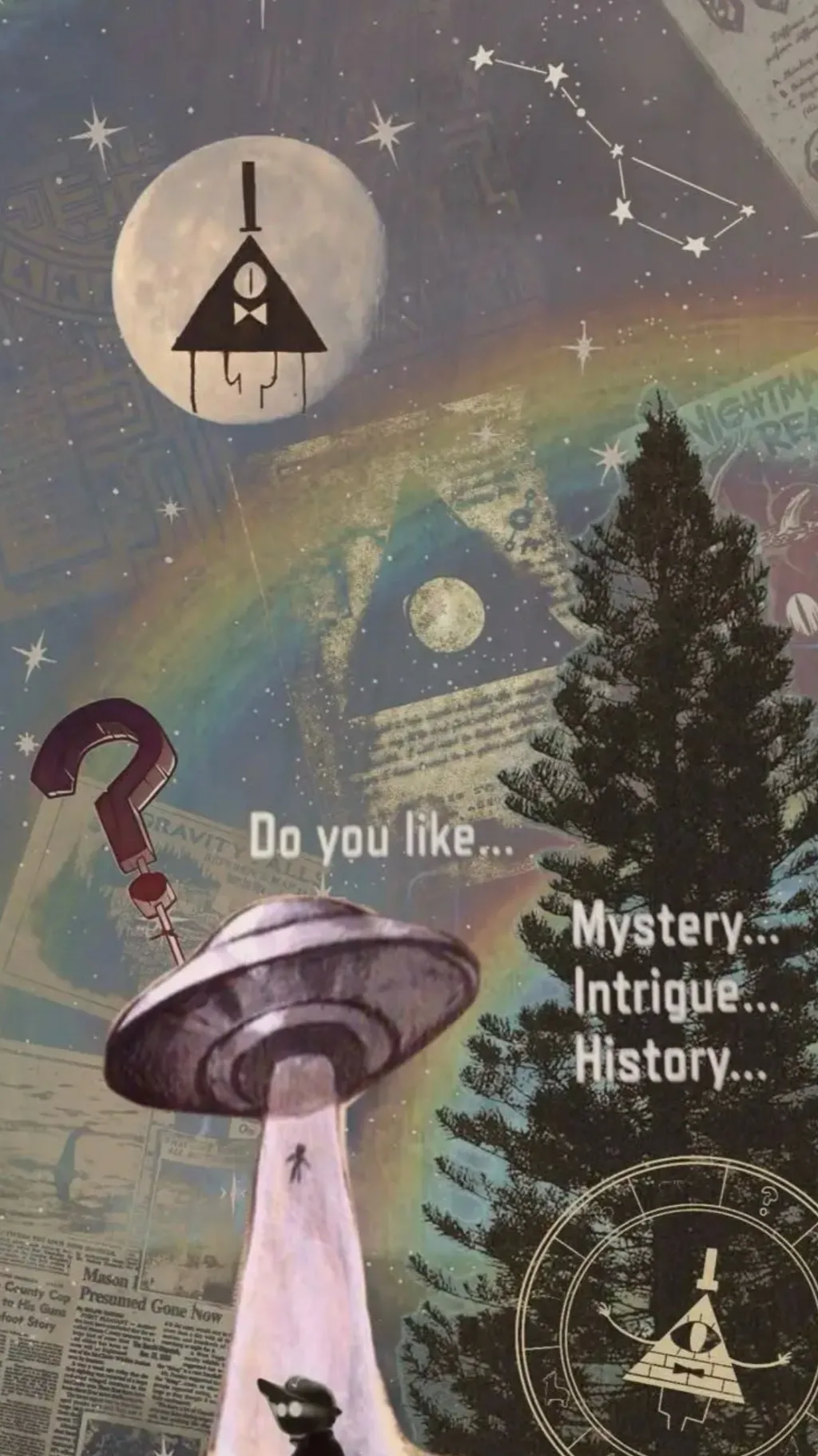 ai character: Gravity Falls background