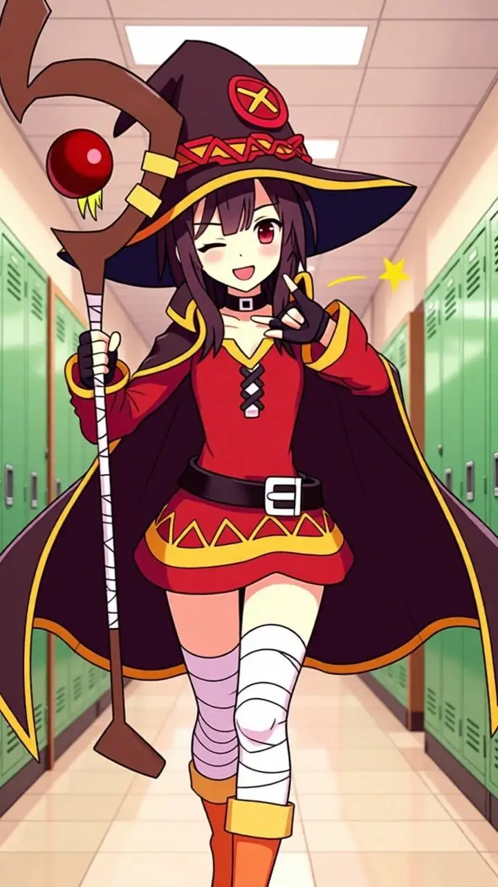 ai character: megumin  background