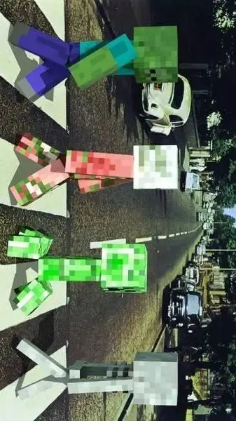ai character: Minecraft background