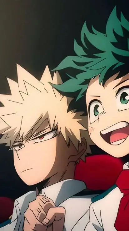 ai character: Izuku y Bakugo  background