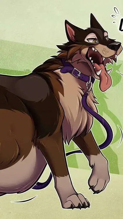 ai character: pet husky  background