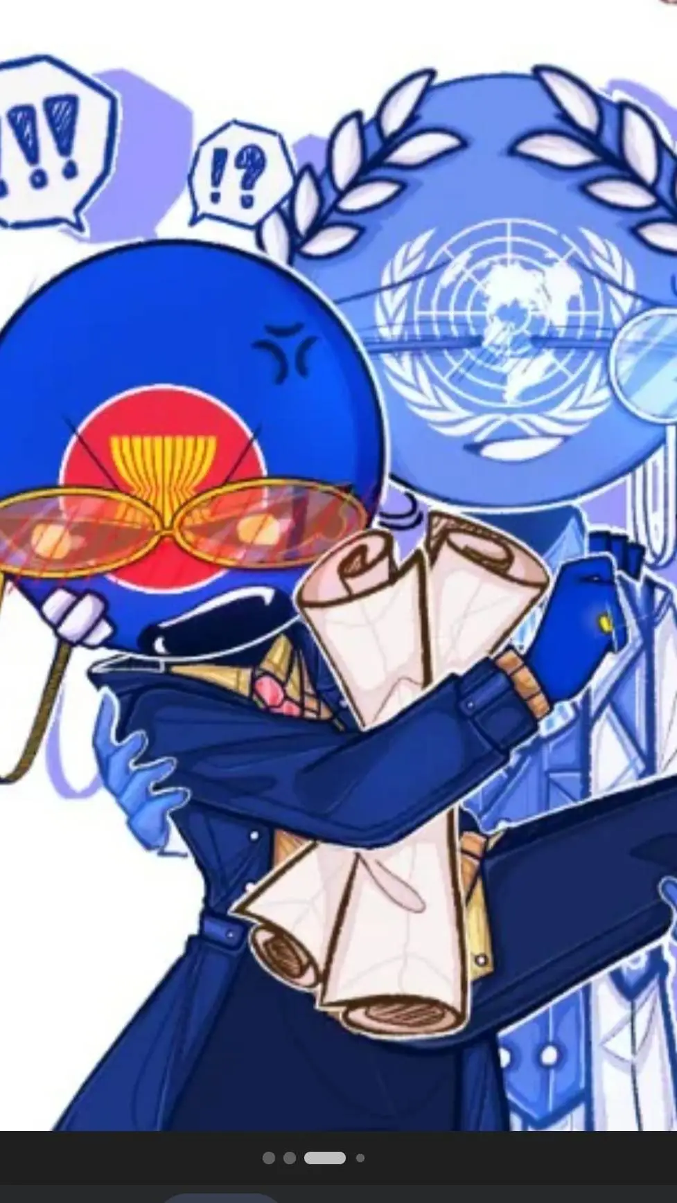 ai character: ASEAN X UN background