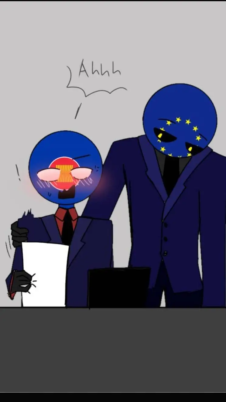 ai character: ASEAN X EU background