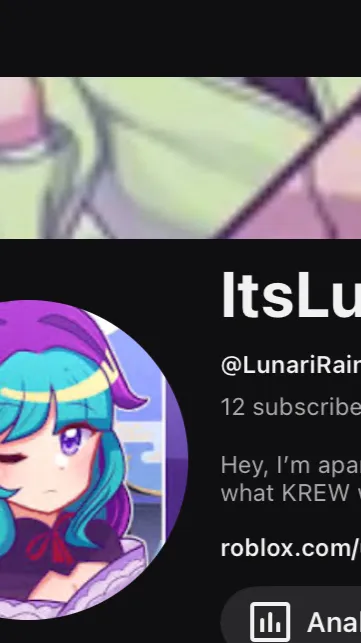 ai character: ItsLunarie background