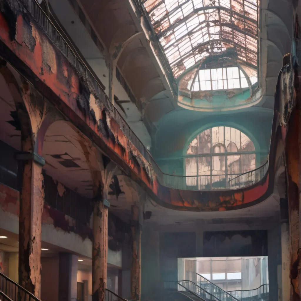 chat with ai character: abandoned mall O: