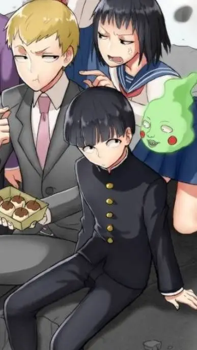 ai character: mob Psycho y tu background