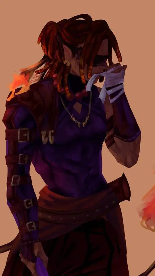 ai character: Flamefrags  background