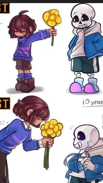 ai character: frisk x sans background