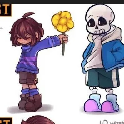 chat with ai character: frisk x sans
