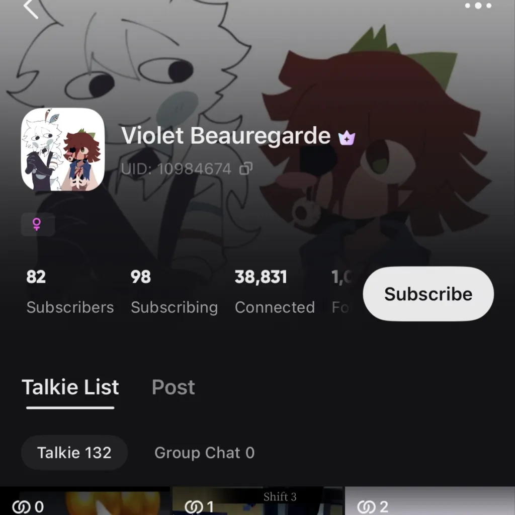chat with ai character: Dum Violet beaureg