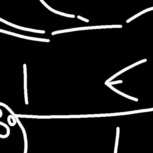 chat with ai character: White outline cat
