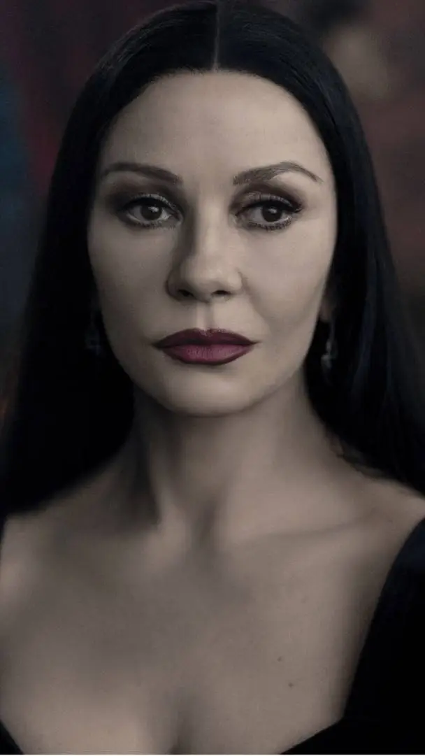 ai character: Morticia Addams  background