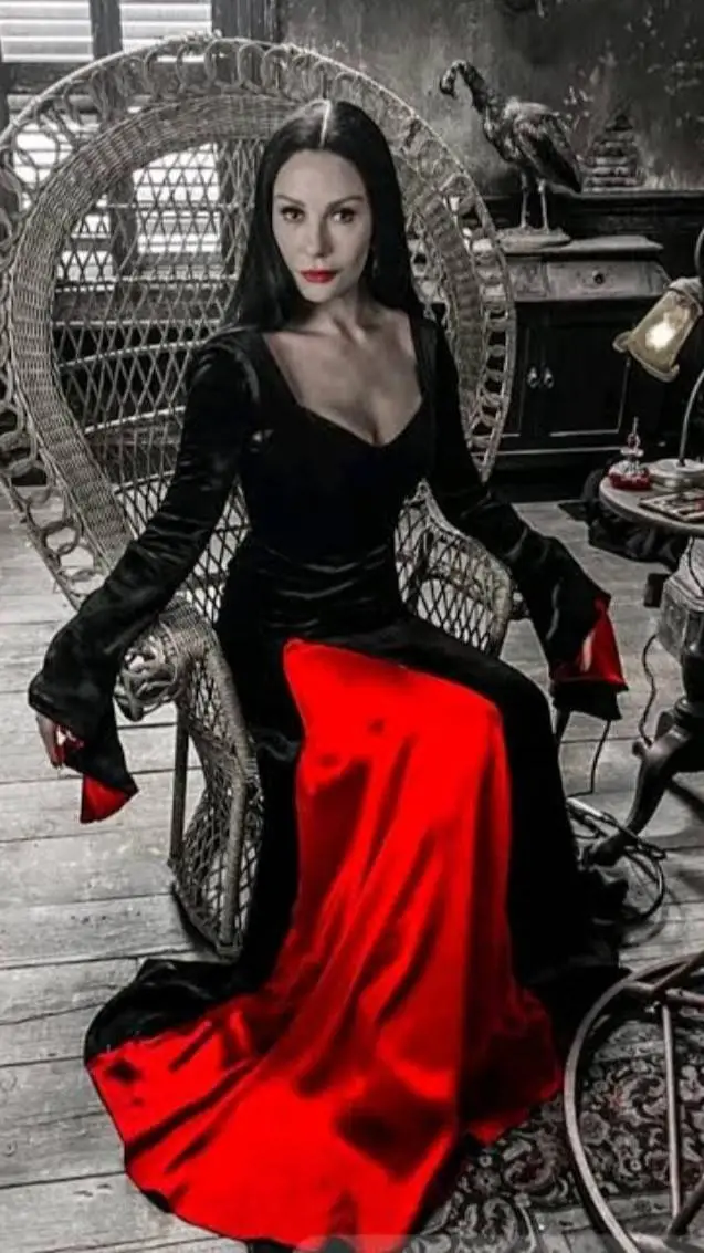 ai character: Morticia Addams background