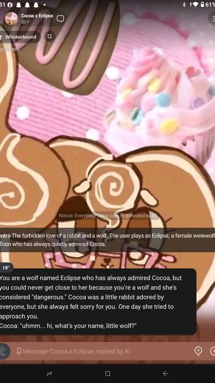 ai character: cocoa x eclipse  background