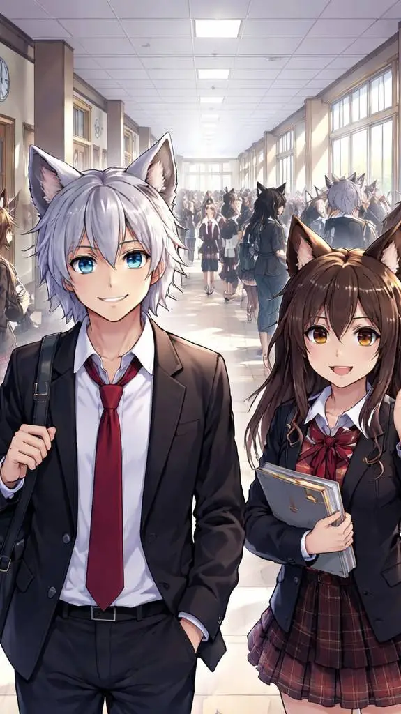 ai character: wolf school background