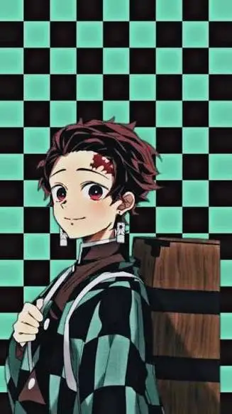 ai character: Tanjiro Kamado💚🖤🎴  background