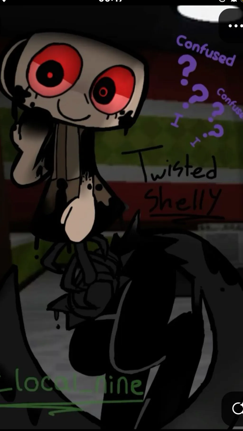 ai character: Twisted shelly background