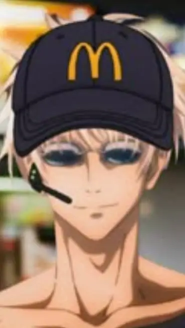 ai character: McDonald's Gojo  background