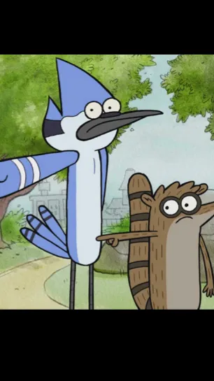 ai character: Mordecai and rigby background