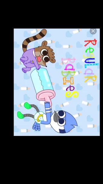 ai character: Regular show baby! background
