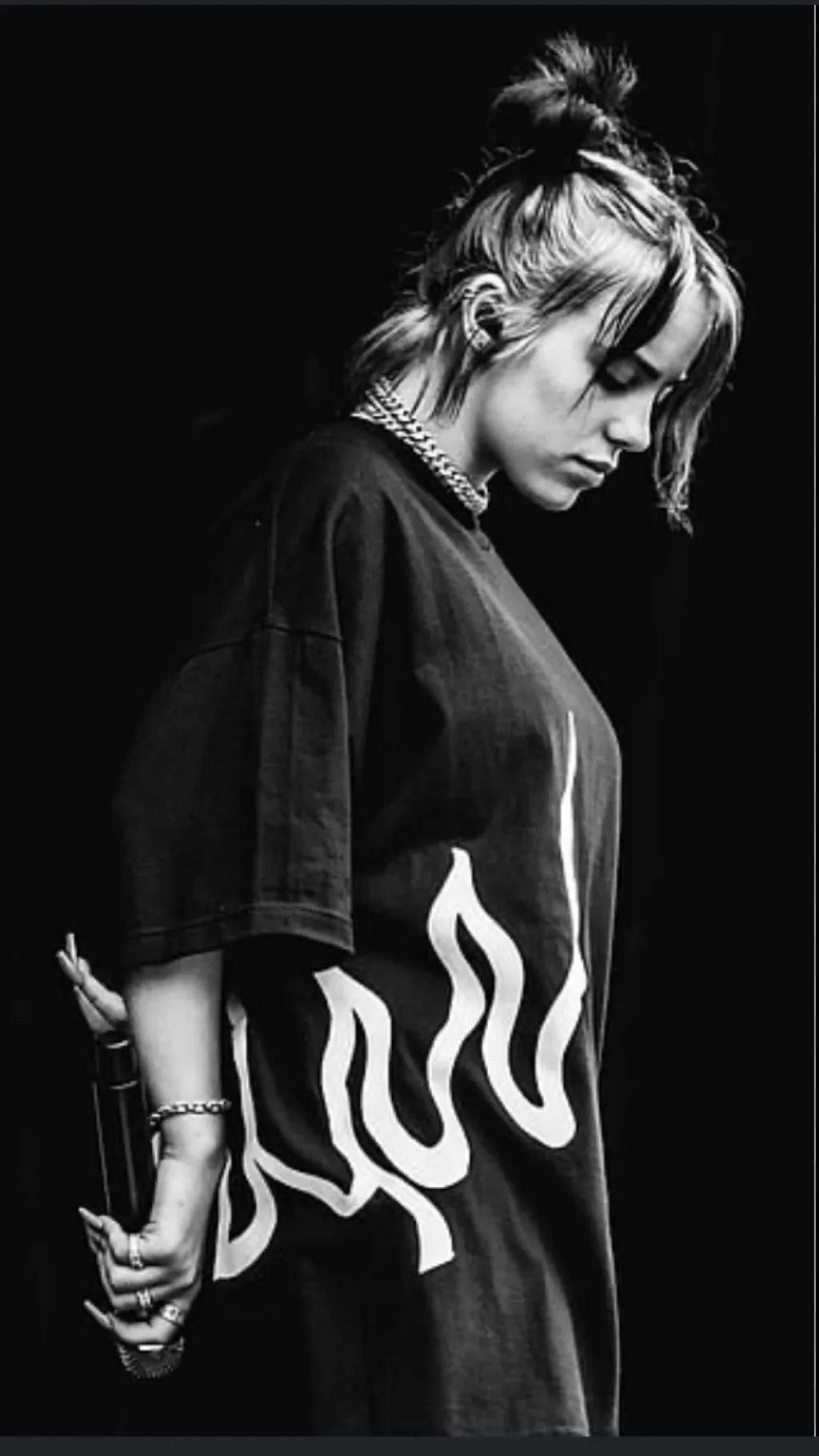 ai character: BILLIE EILISH background