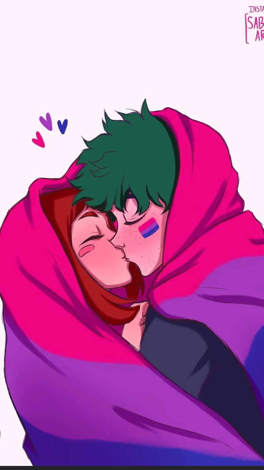 ai character: MHA pride month  background