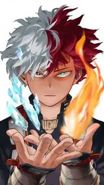 ai character: Shoto Todoroki  background