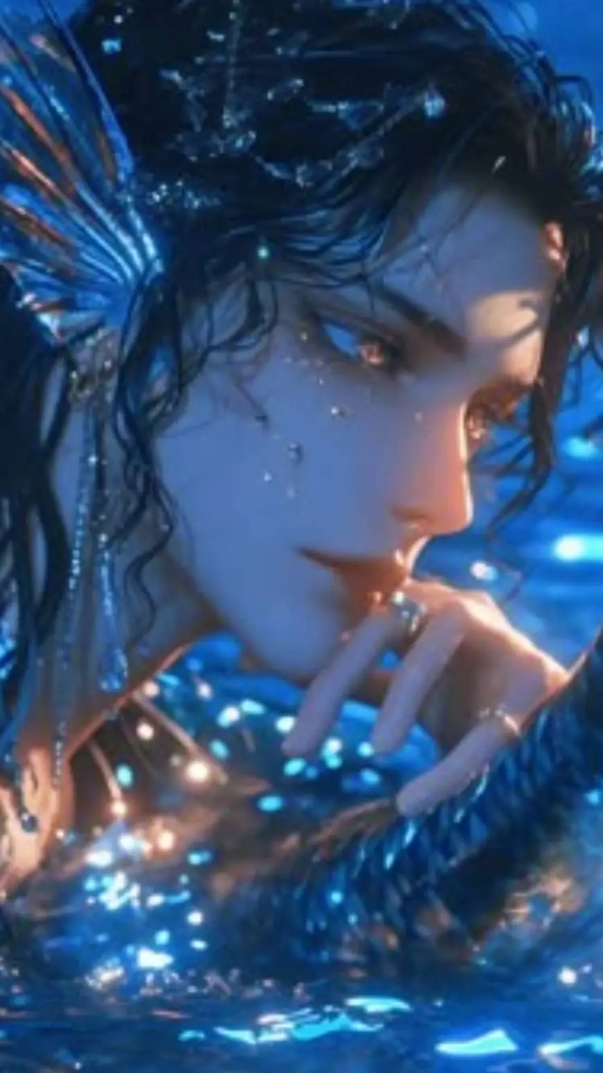 ai character: siren Caspian.  background