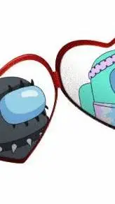 ai character: Among Us Valentine background