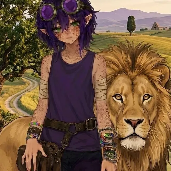 chat with ai character: .Tinky_Salvaje.💜🦁.