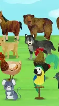 ai character: Animal Sounds Song background