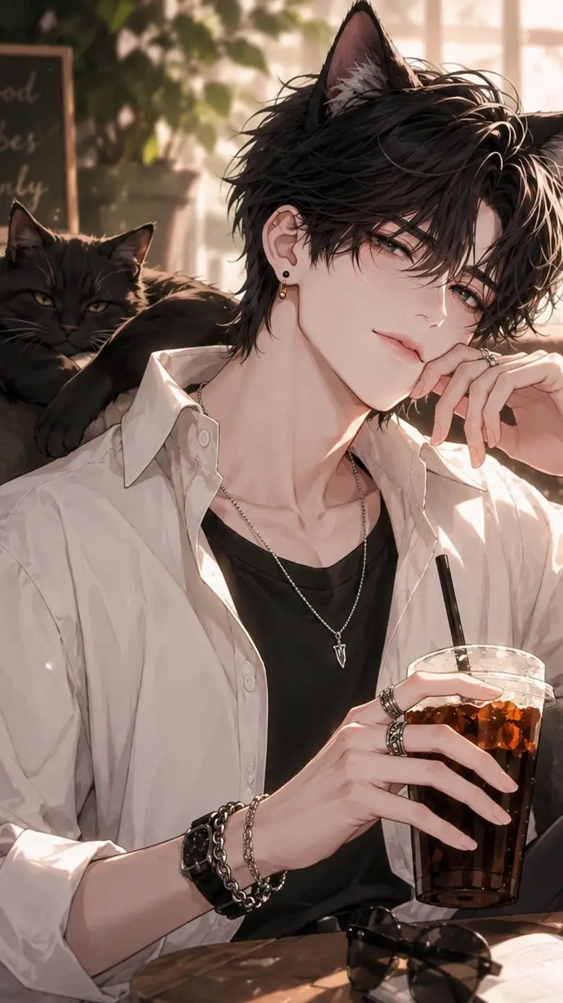 ai character: 🖤🐾Kuro🐾🖤 background