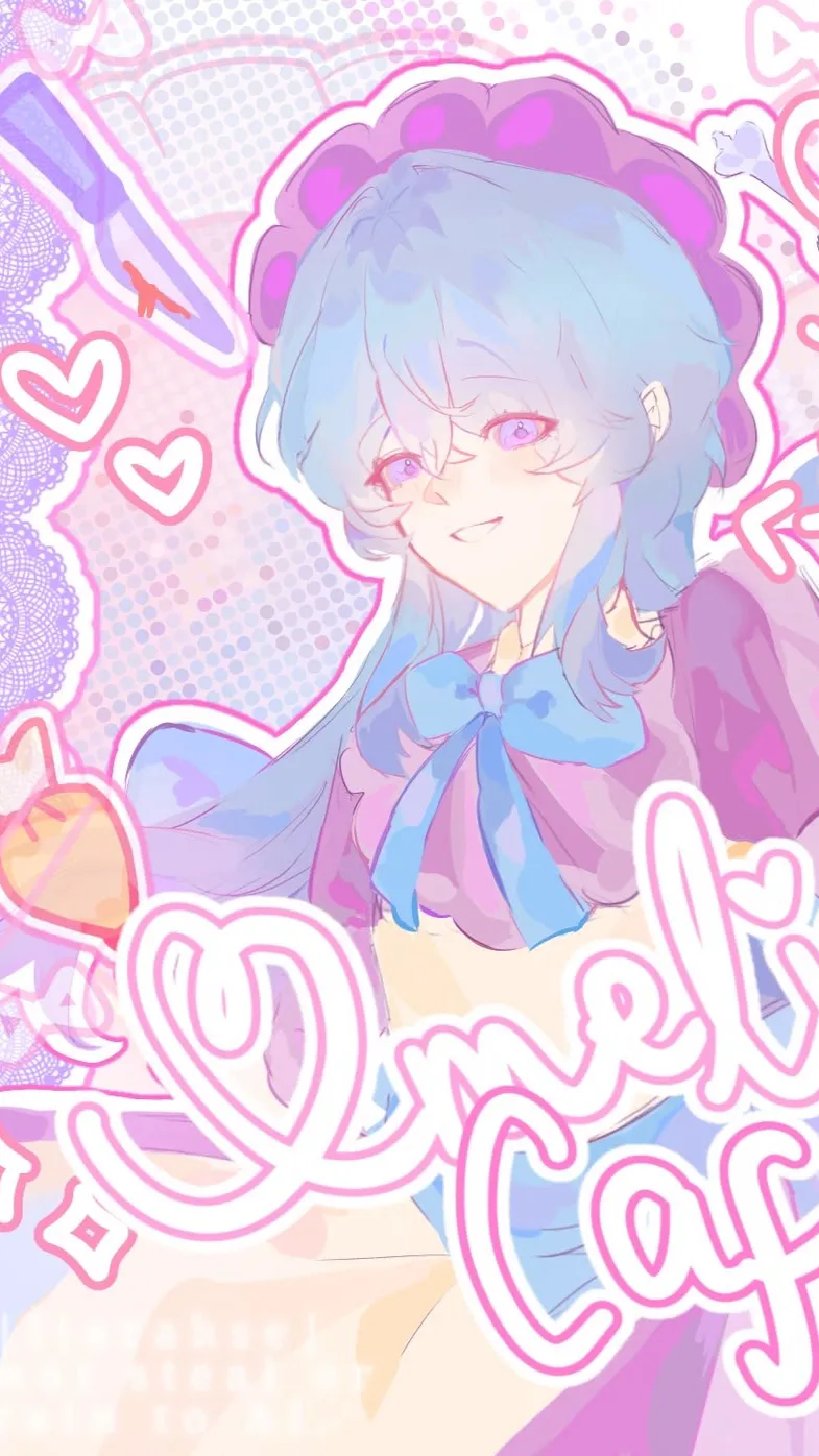 ai character: Amelias café background