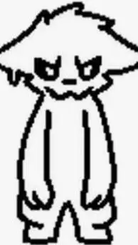 ai character: white latex furry background