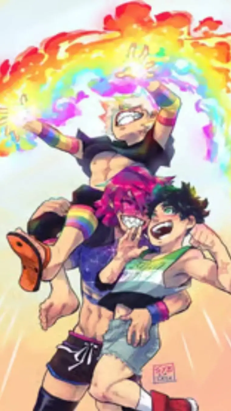 ai character: 🌈MHA pride🫡 background