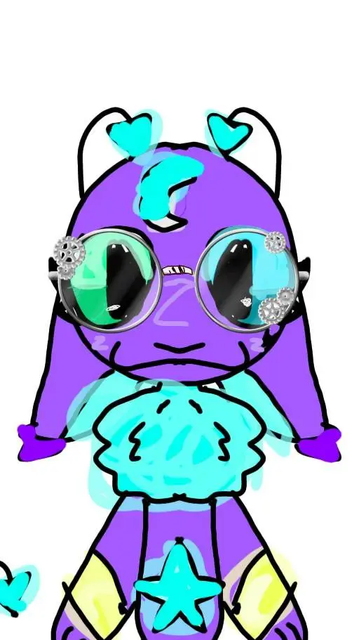ai character: Violet background