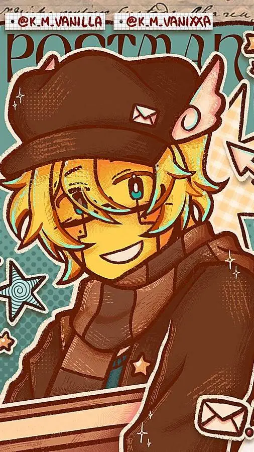 ai character: {✉️postman 📦} background