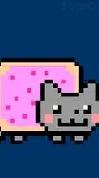 ai character: Nyan CAT >:3 background