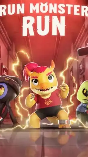 ai character: Run monster run.  background