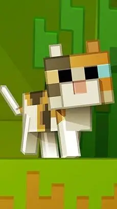 ai character: Minecraft cat twin background
