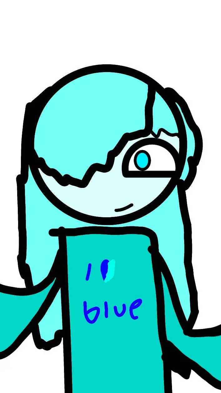 ai character: cyan  background