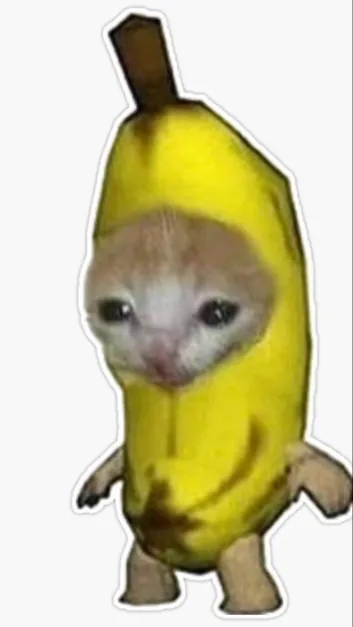 ai character: Banana cat background