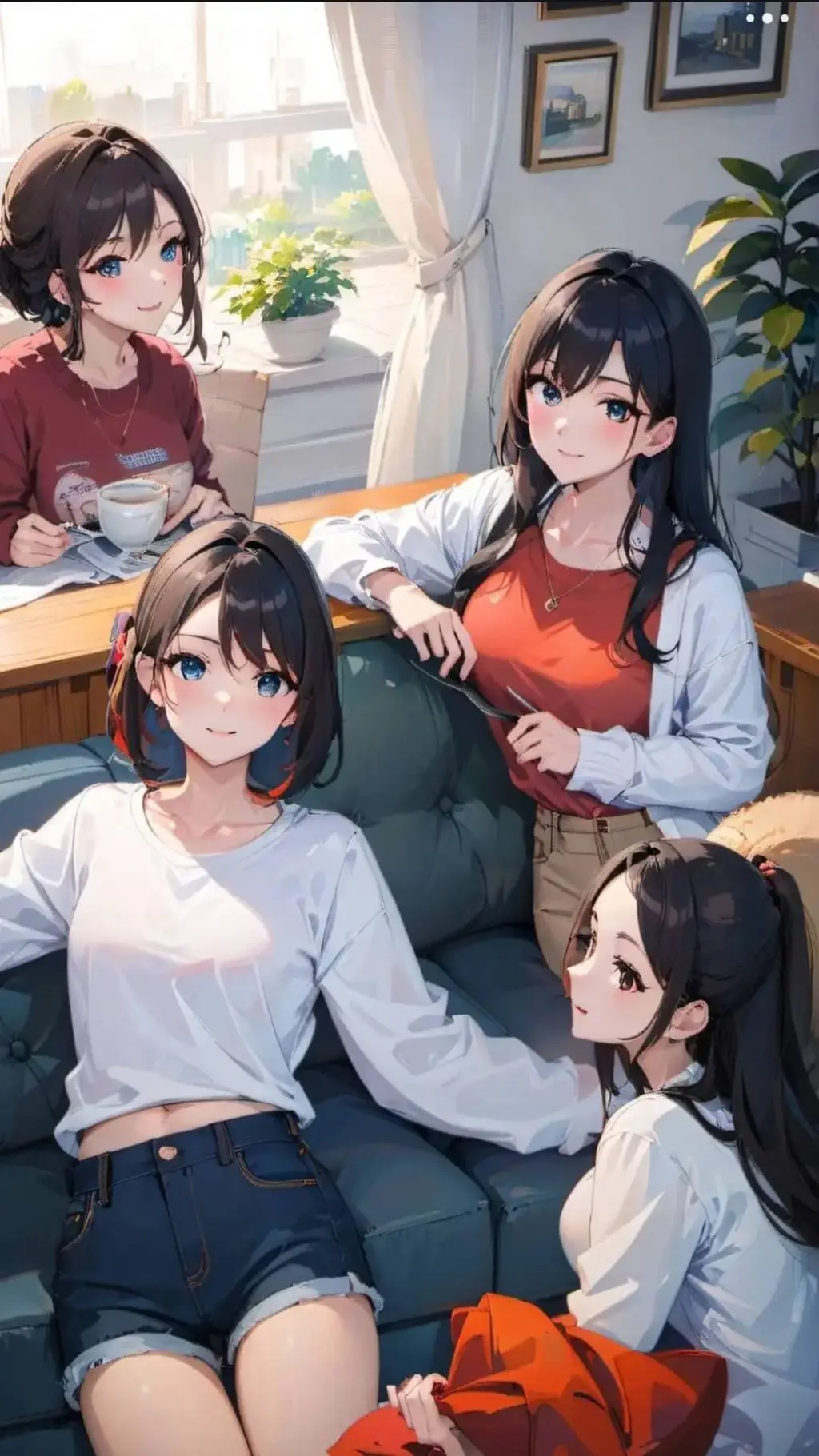 ai character: Girl Roommates  background