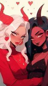 ai character: 2 demongirlsinlove background