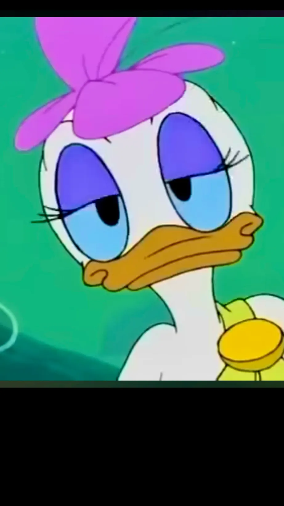 ai character: Daisy Duck  background