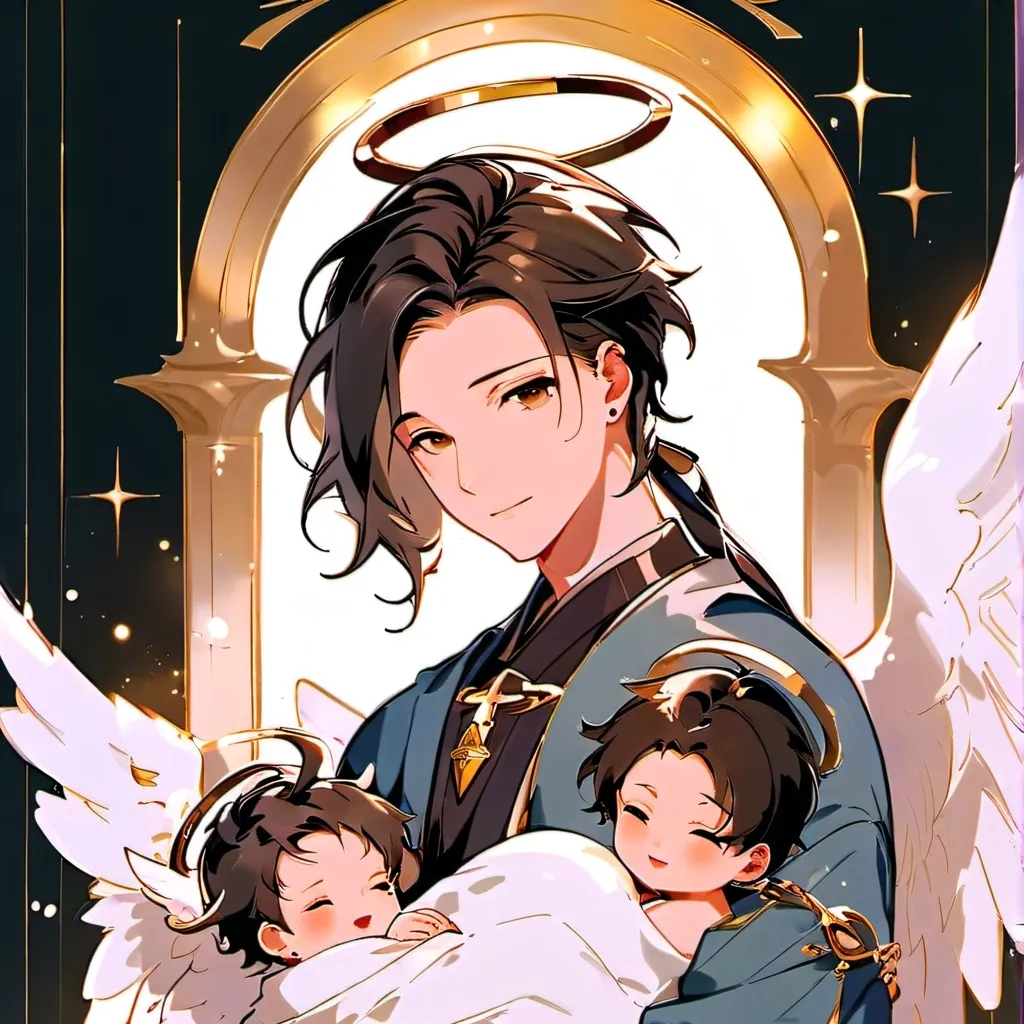 chat with ai character: Mpreg angel